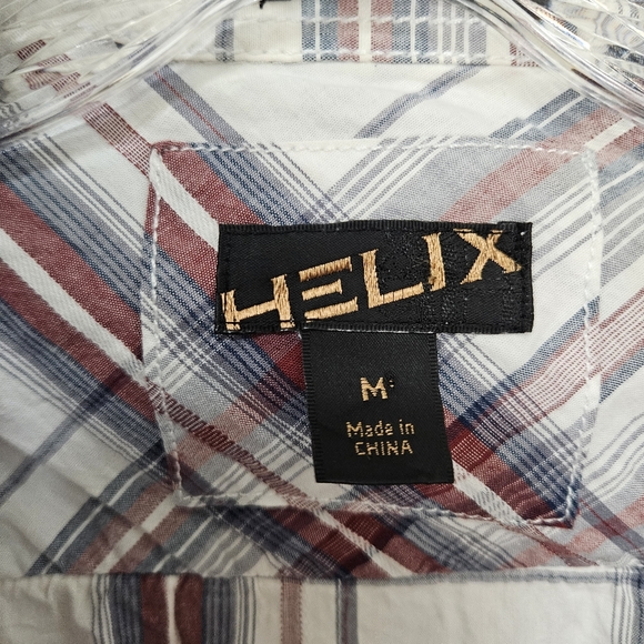 Men's Collared Long Sleeve Embroidered Pearl Snap Shirt Size Medium - Picture 3 of 10